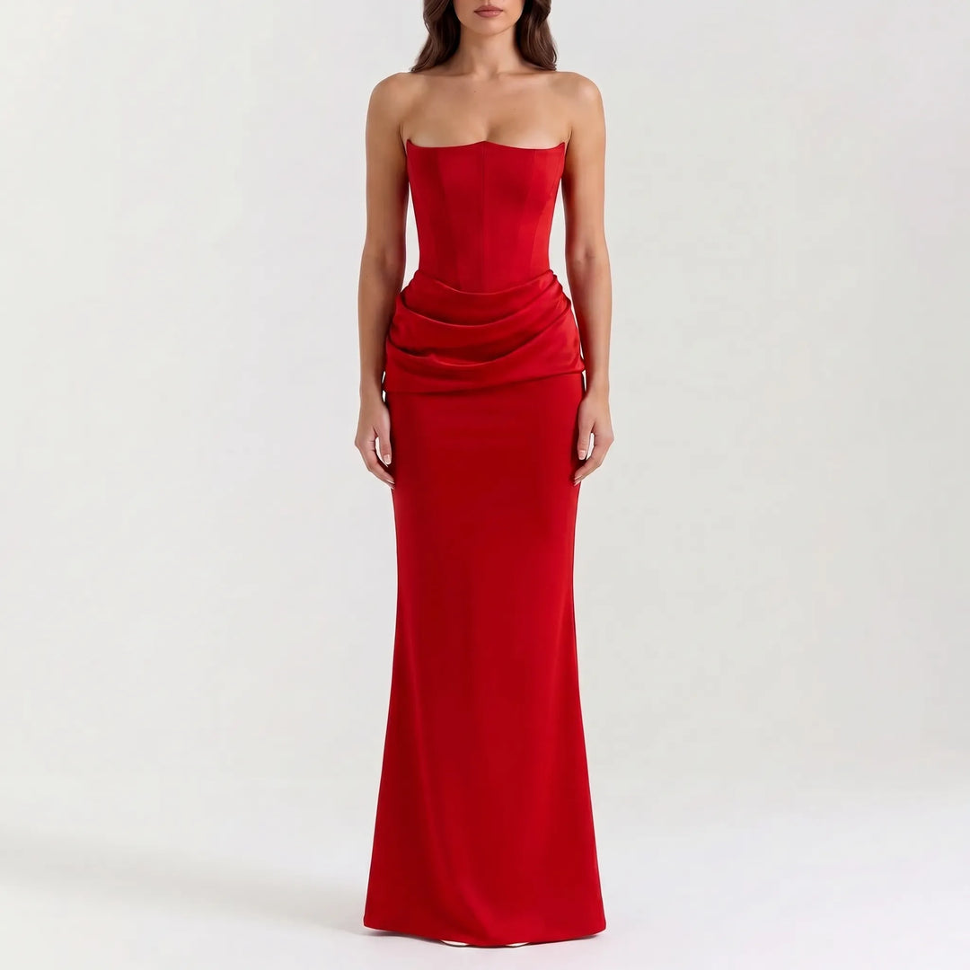 Veloura - Strapless Column Maxi Dress