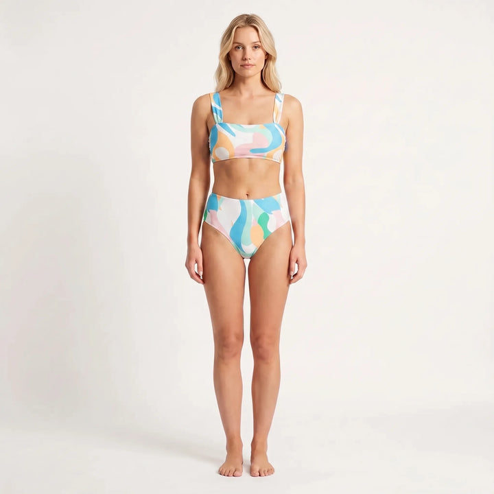 Wavella - Abstract Print Two-Piece Bikini Set