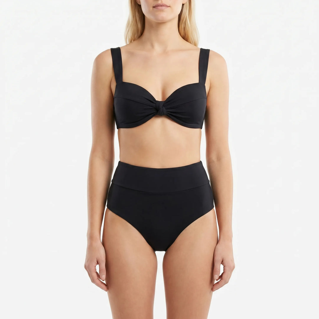 Wavelle - High-Waist Twist-Front Bikini Set