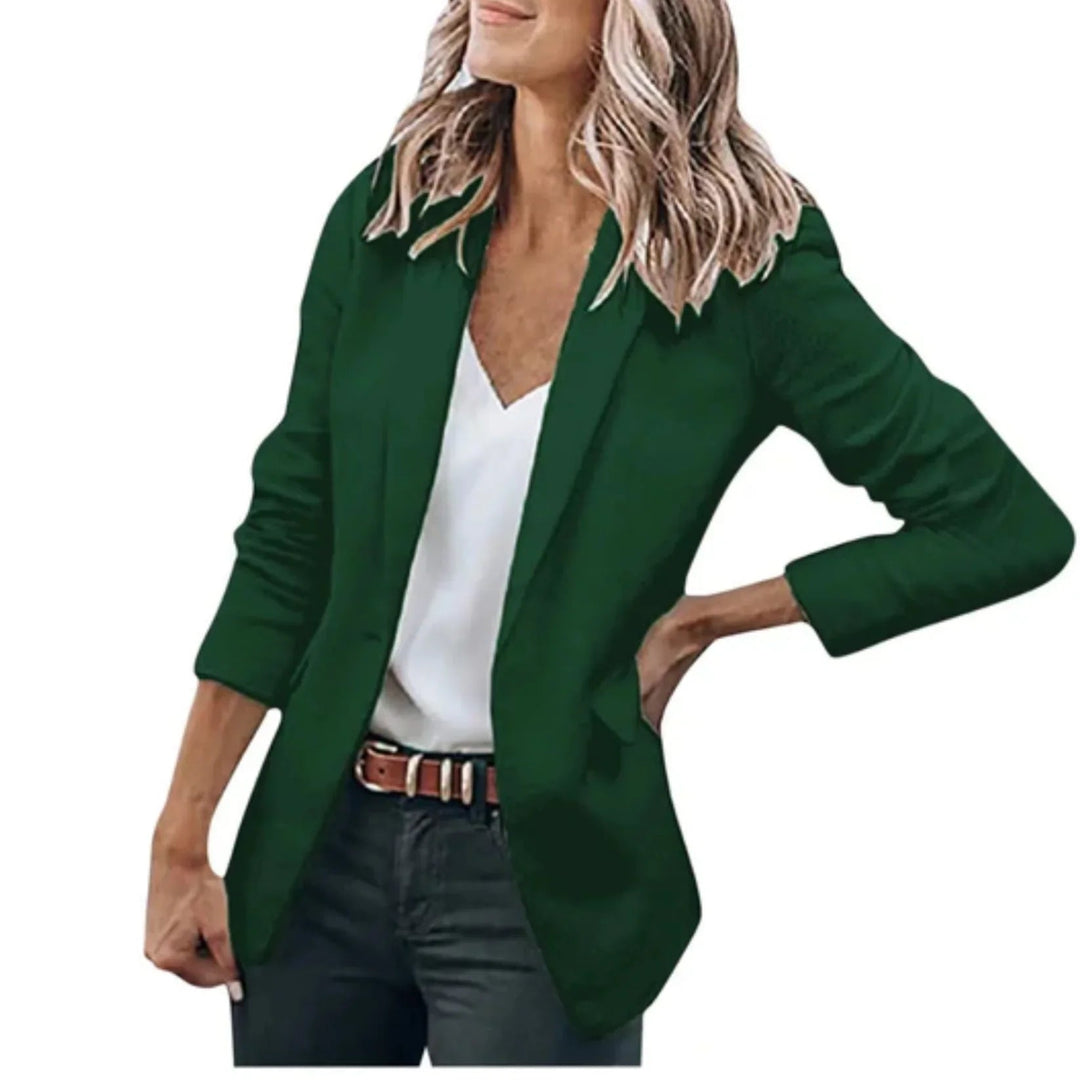 Women’s Blazer with Relaxed Fit and Button Closure