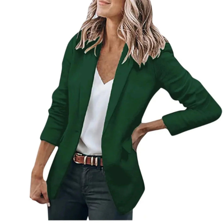 Women’s Blazer with Relaxed Fit and Button Closure