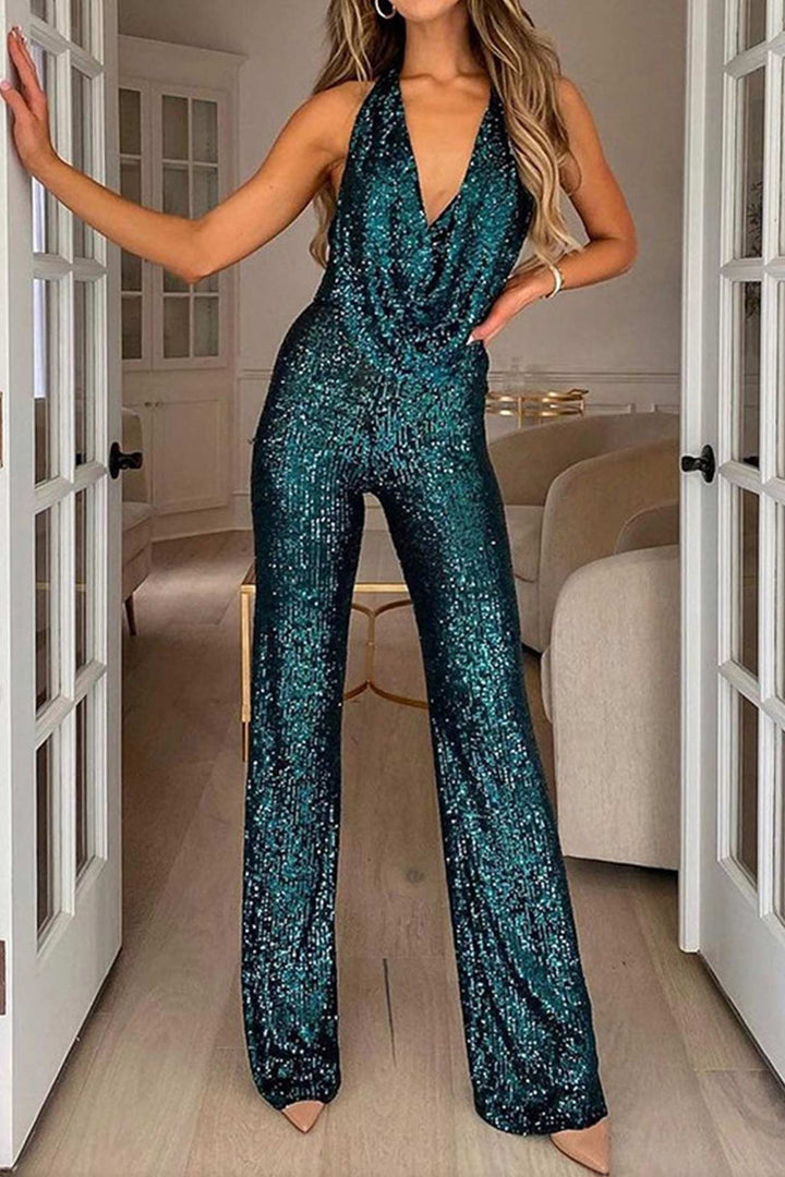 Women’s Jumpsuit with Sequined Design and Flattering Fit