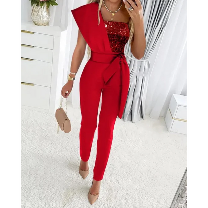 Women’s Jumpsuit with Shimmering Design and Tailored Cut