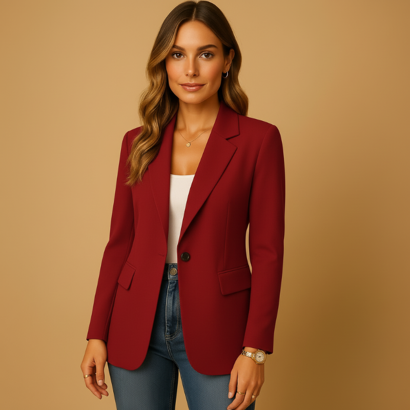 Women’s Blazer with Tailored Fit and Long Sleeves