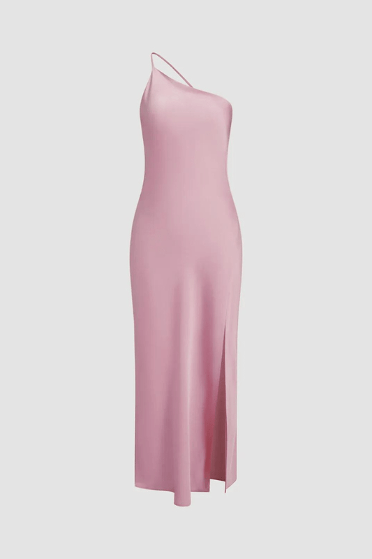 Women’s midi Dress with Open Back and Thigh Slit