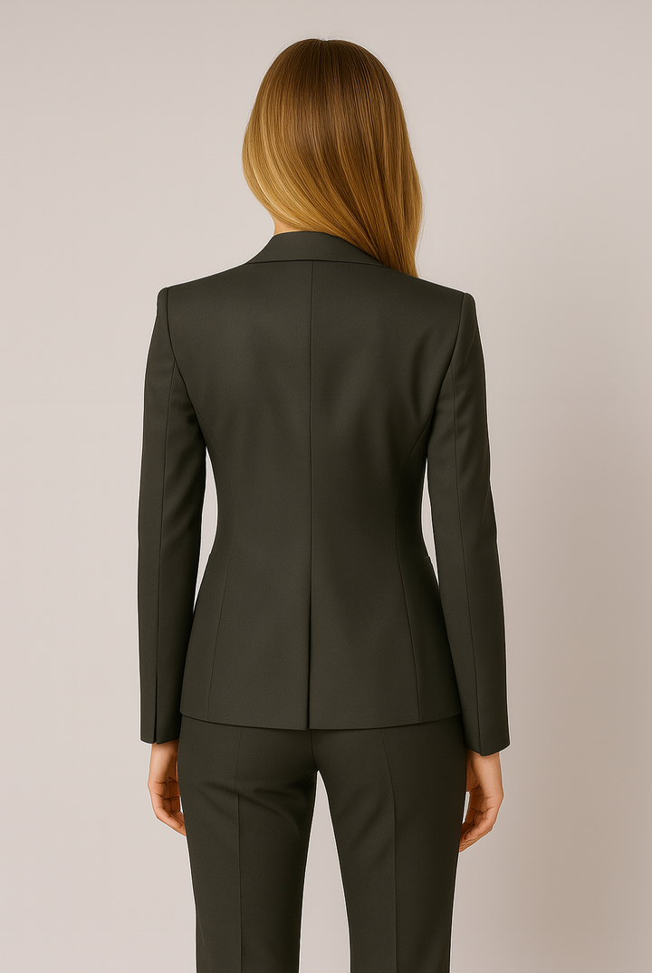 Women’s Three-Piece Suit with Tailored Blazer and Slim Fit Trousers
