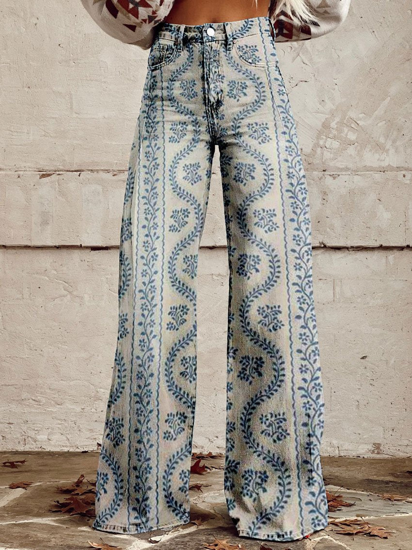 Women’s Baggy Jeans with High Waist and Wide Legs