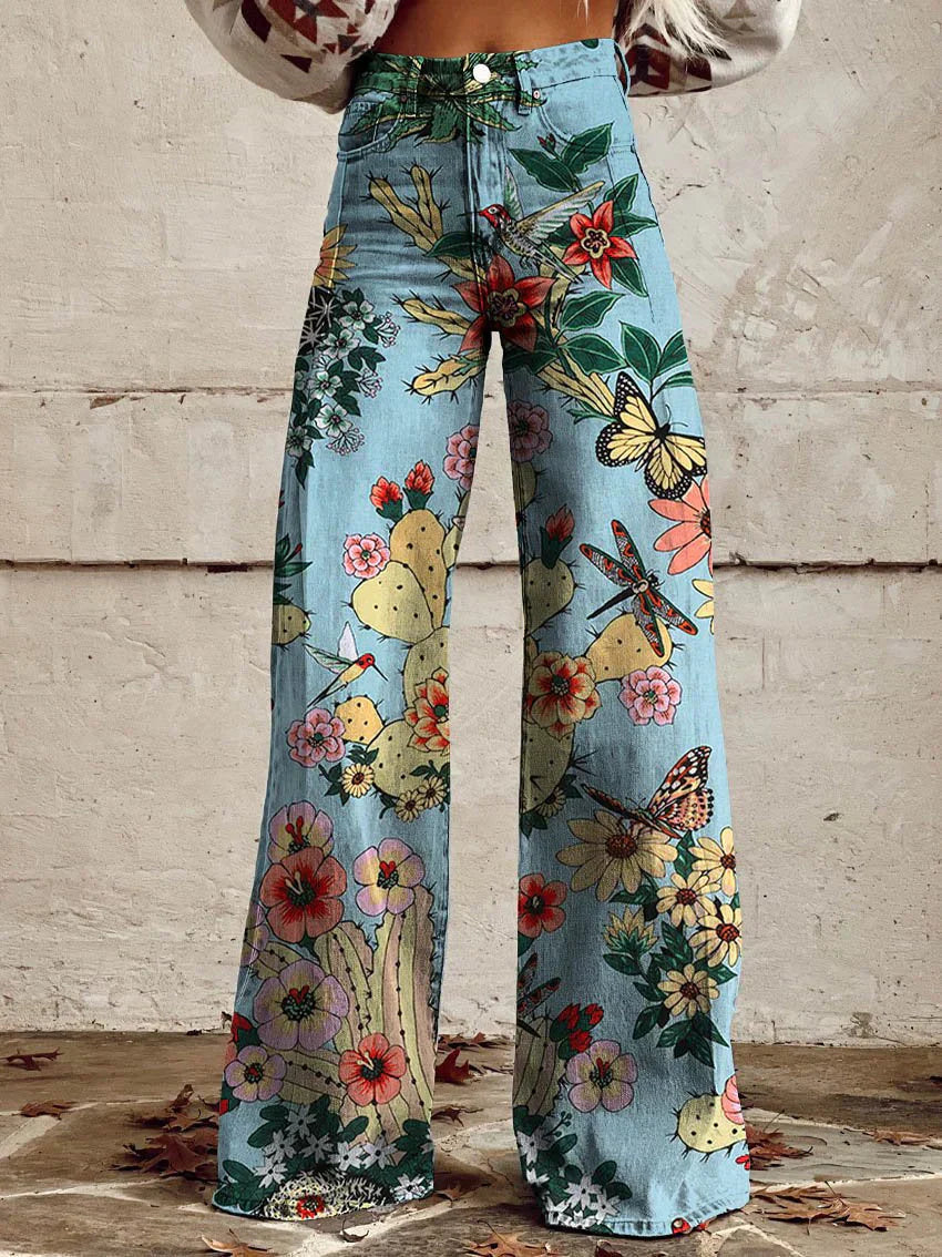 Women’s Baggy Jeans with High Waist and Wide Legs