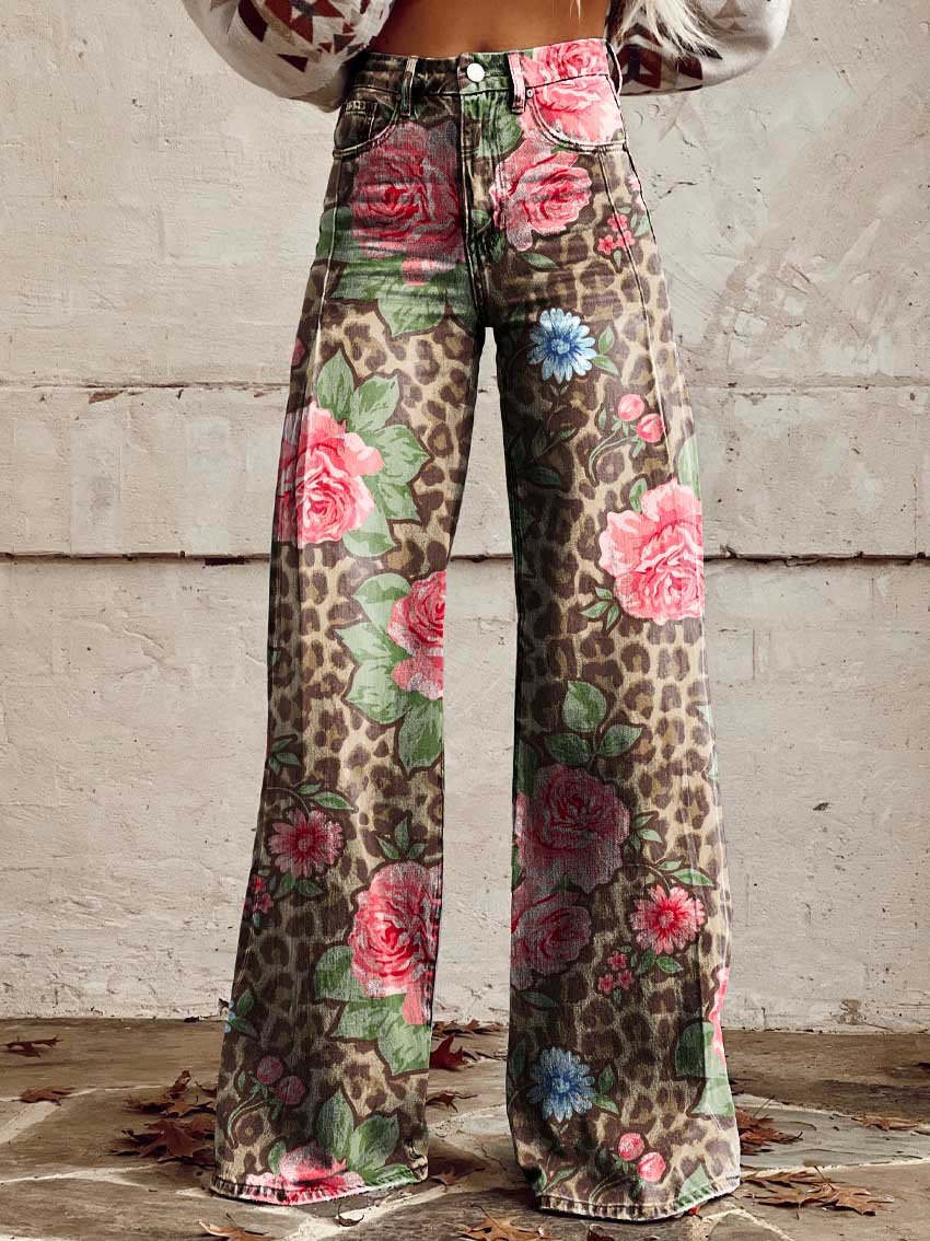 Women’s Baggy Jeans with High Waist and Wide Legs