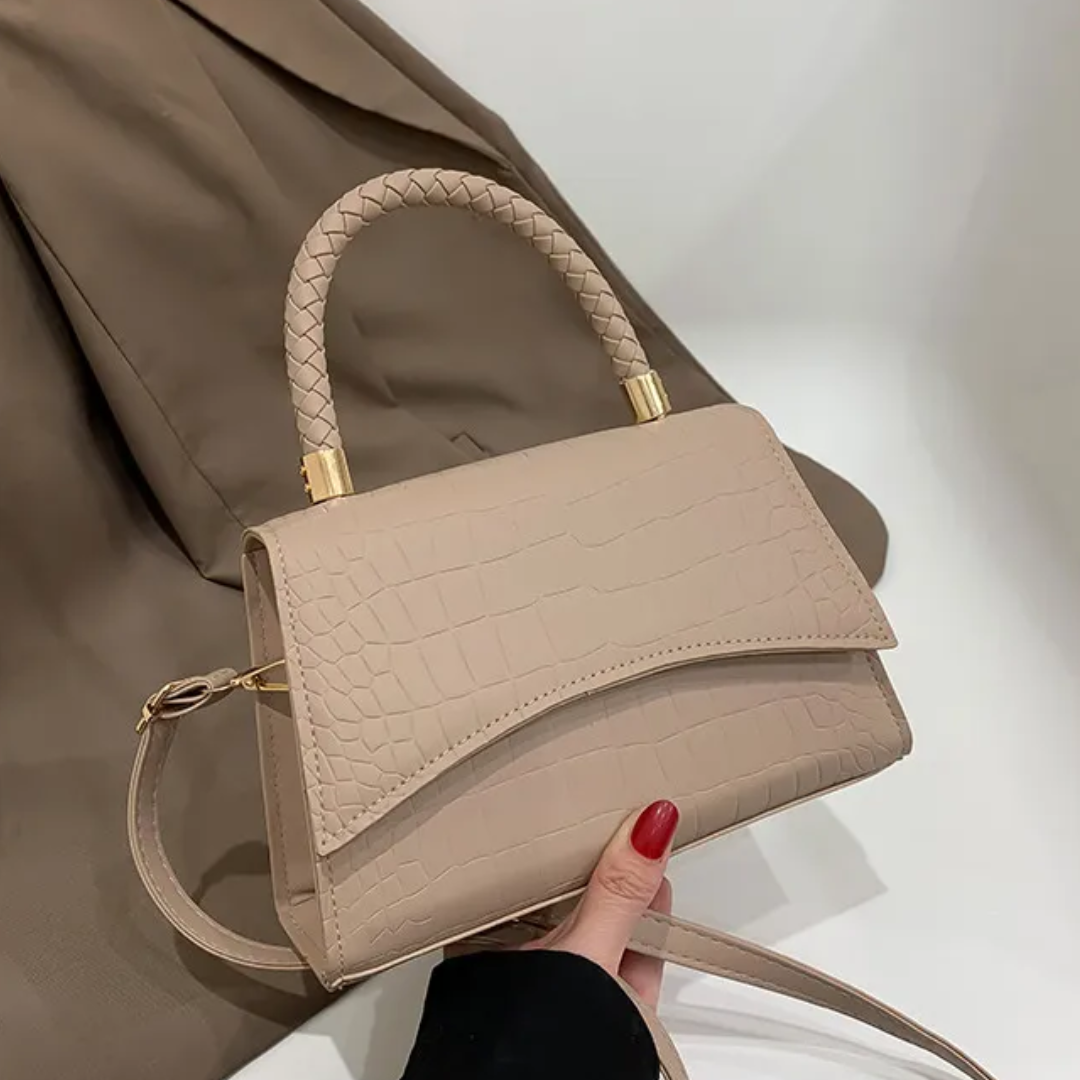 Women’s Handbag with Top Handle and Crossbody Strap
