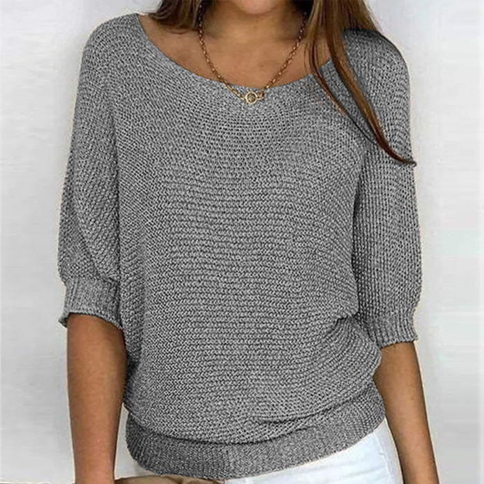Women’s Jumper with Long Sleeves and Ribbed Hem