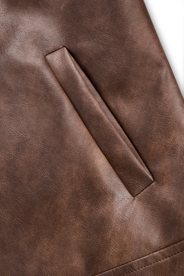 Women’s Lapel Vintage Jacket with Structured Lapel and Button Closure