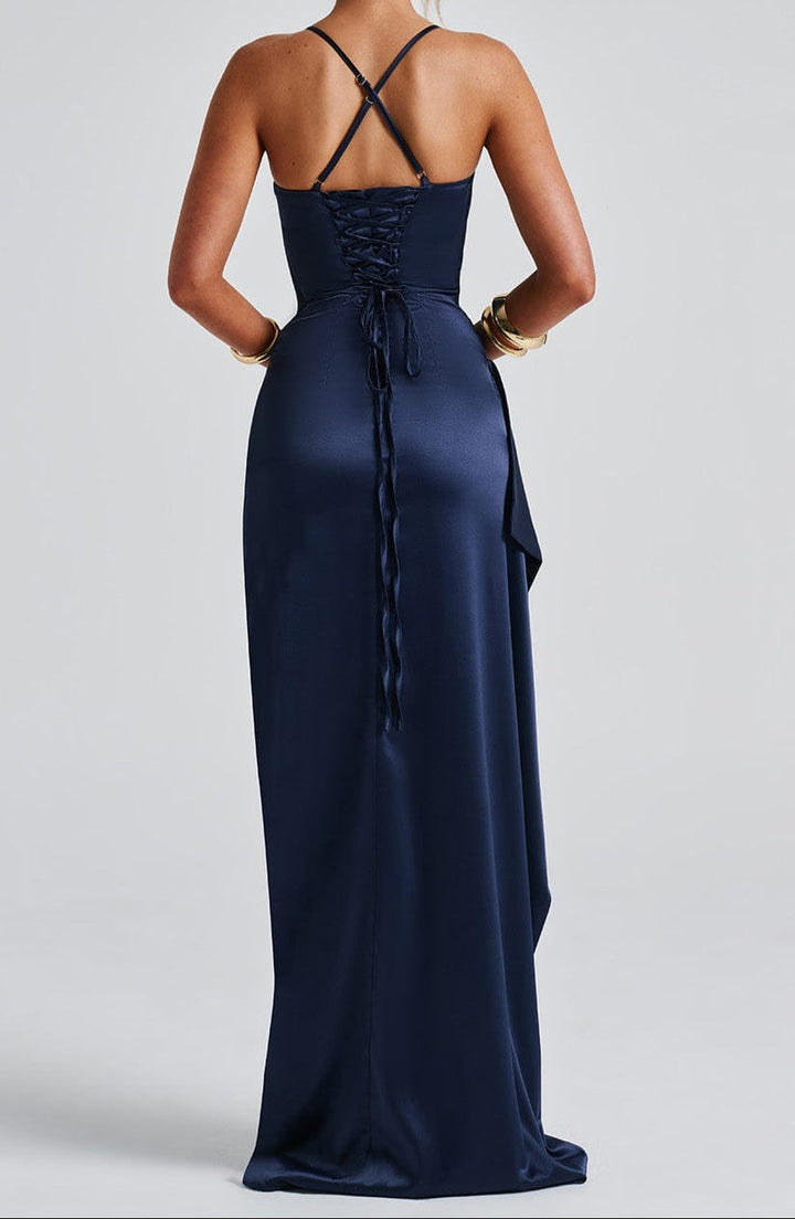 Women’s Maxi Dress with Adjustable Straps and Full-Length Skirt