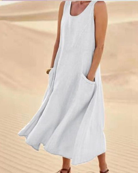 Women’s Maxi Dress with Pockets and Relaxed Fit