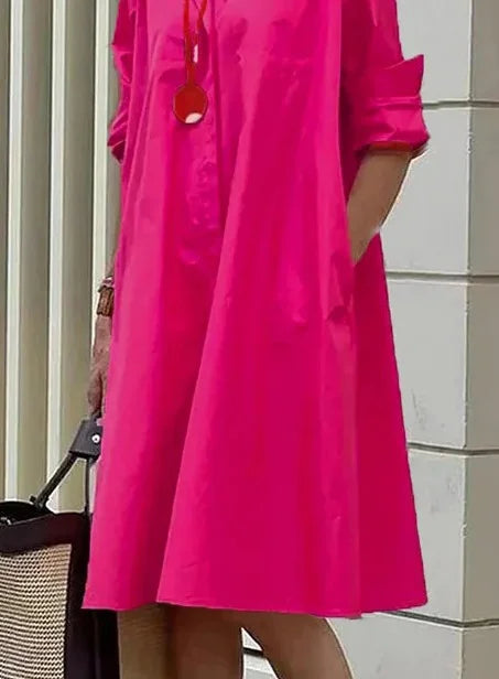 Women’s Shirt Dress with Chic Cut and Flowing Design