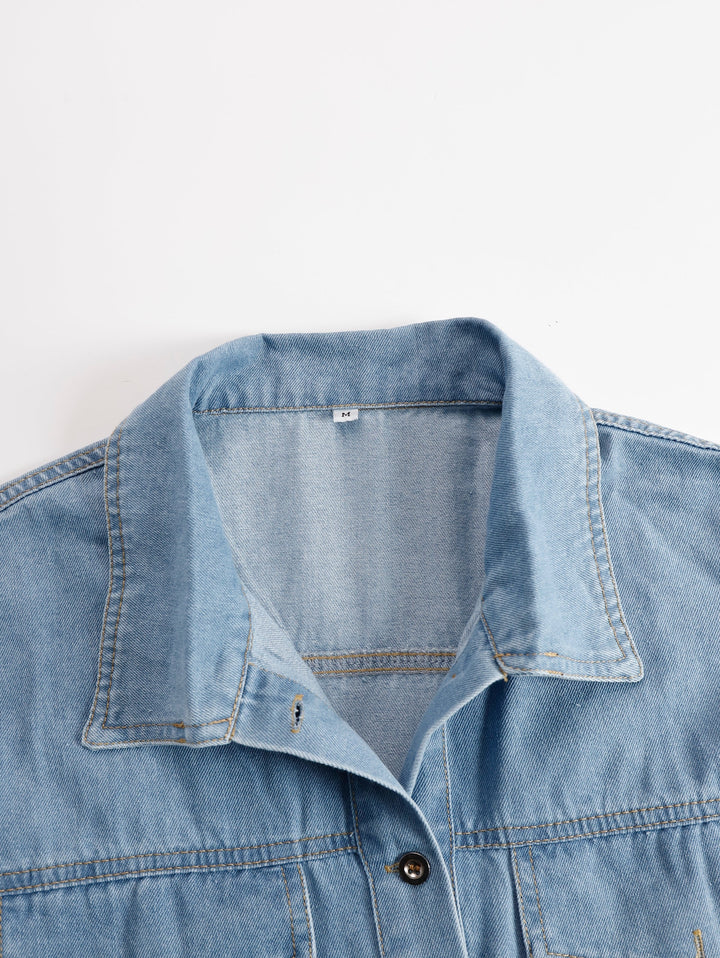 Women’s Shirt Dress with Tassels and Button Closure