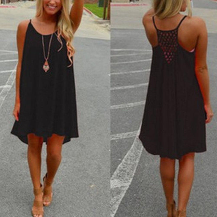 Women’s Summer Beach Mini Dress with Spaghetti Straps