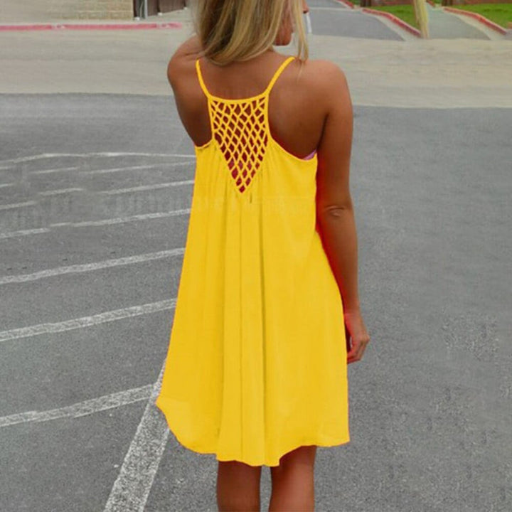 Women’s Summer Beach Mini Dress with Spaghetti Straps