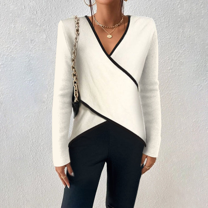Women’s V-Neck Top with Simple Design