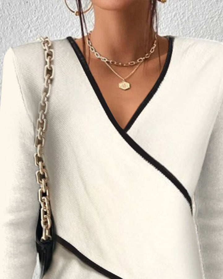 Women’s V-Neck Top with Simple Design