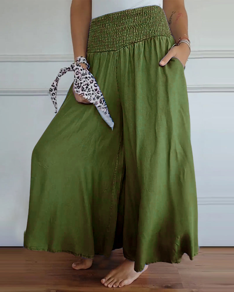 Women’s Wide-Leg Trousers with High Waist