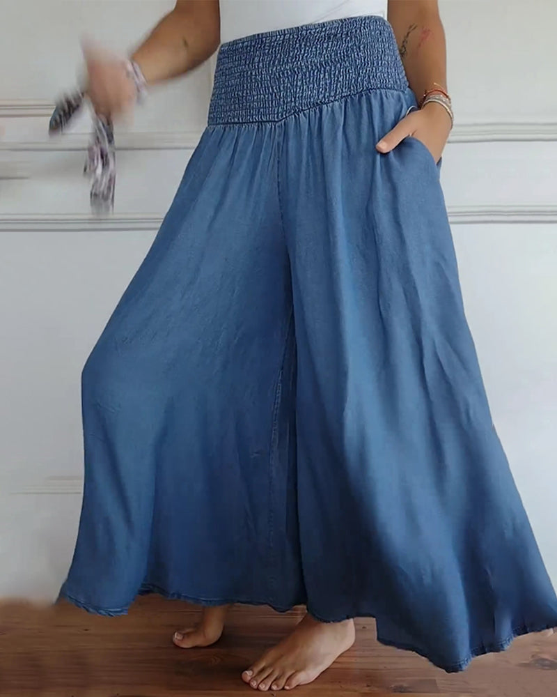 Women’s Wide-Leg Trousers with High Waist