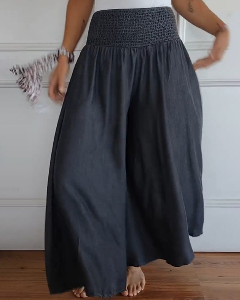 Women’s Wide-Leg Trousers with High Waist