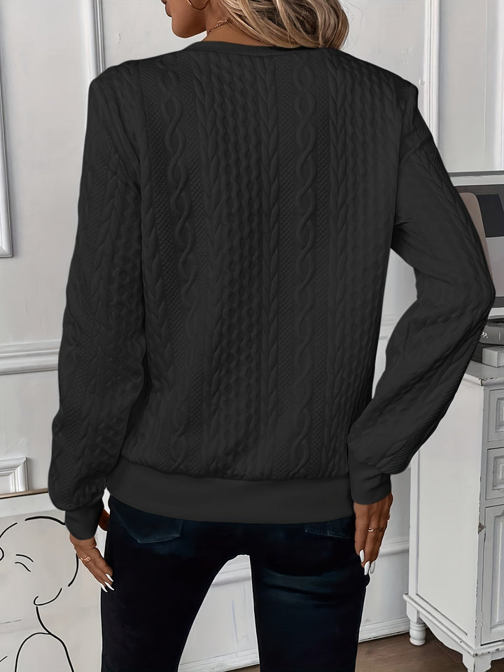 Women’s Zip-Up Jumper with Long Sleeves and Front Zip