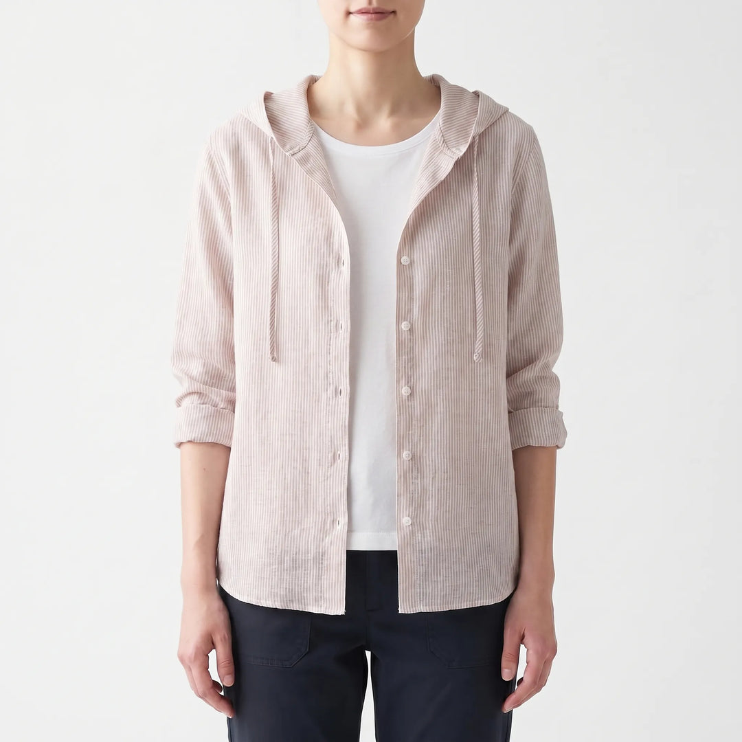 Zephyra - Long Sleeve Hooded Shirt