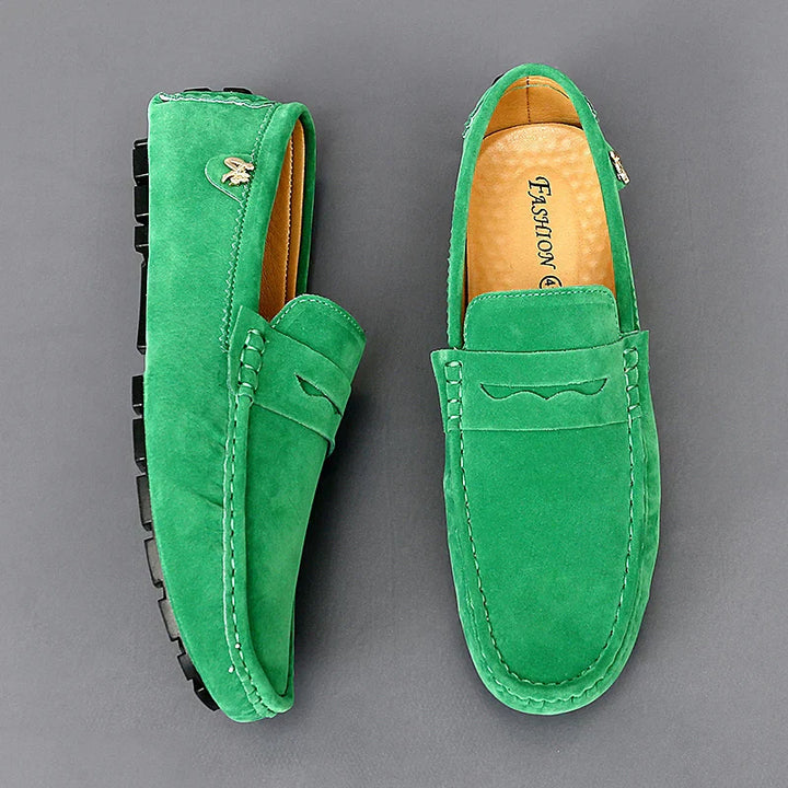 Caspian | Men's Green Driving Loafers