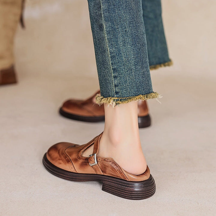 Nina™ | Elegant Vegan Leather Mary Jane Sandal