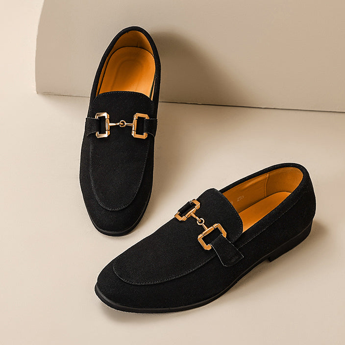 Kevin | Men's Slip On Metal Detail Loafers