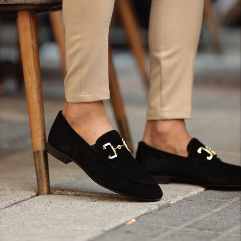 Kevin | Men's Slip On Metal Detail Loafers