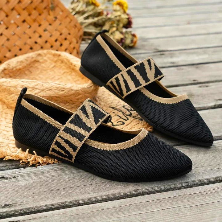 Ophelia | Women's Checkered Strap Mary Jane Flats