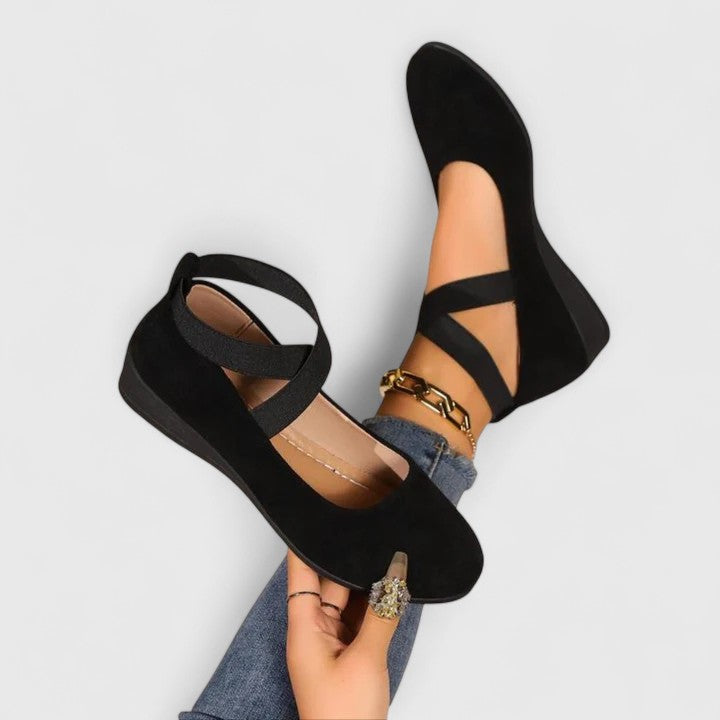 Zephyra | Women's Cross Strap Mary Jane Flats